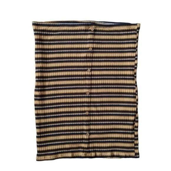 Rue21 Plus Size Striped Ribbed Knit Pull On Knee Length Pencil Skirt Women's 4X - Picture 1 of 12